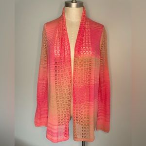Chico’s lightweight space dye open front cardigan size 1